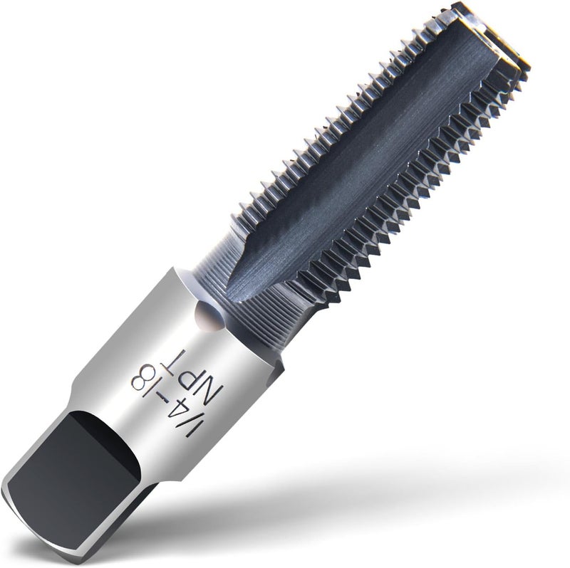 ColumPRO 1/4”-18 NPT Pipe Tap with AlCrN Coating, Heavy-Duty High Speed Steel for Tapping Stainless Steel, Metal, Brass, PVC - Image 1